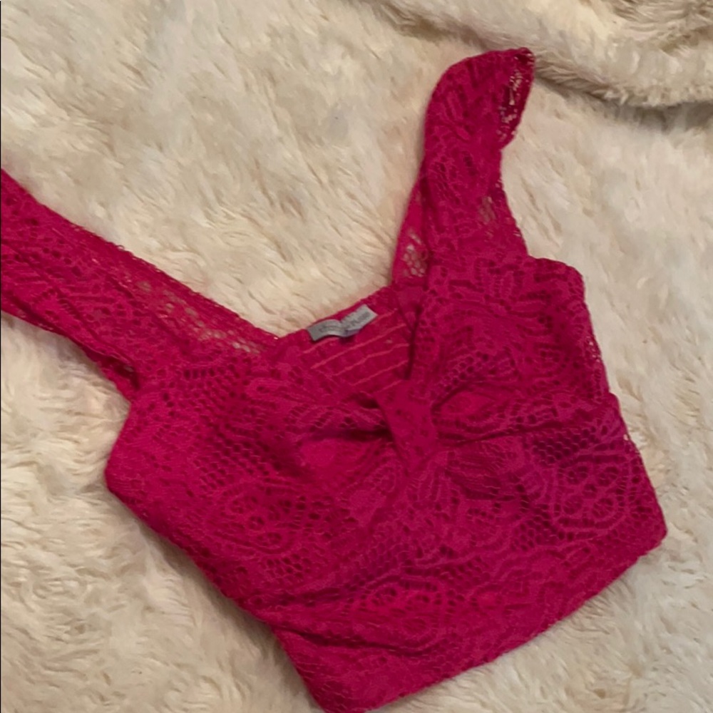 Hot pink crop top